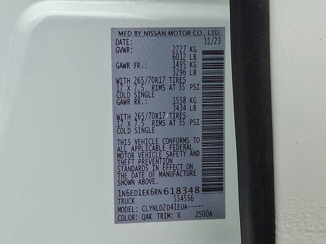 Used 2024 Nissan Frontier PRO-4X w/ Off-Road Protection Package image 27