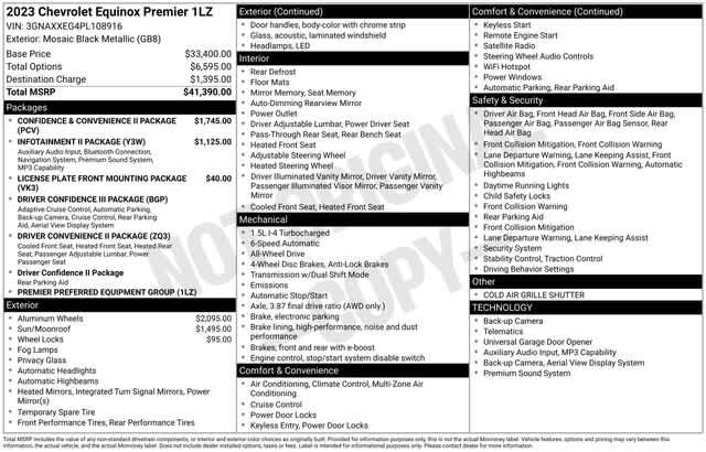 Certified 2023 Chevrolet Equinox Premier AWD/4WD image 38