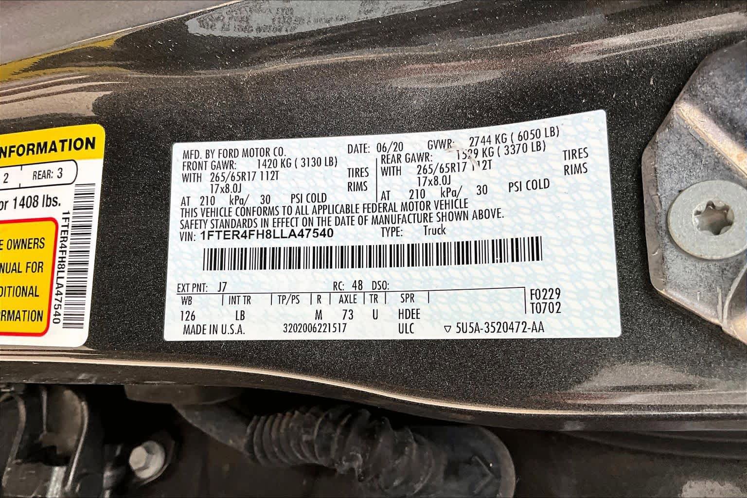 Used 2020 Ford Ranger XLT w/ FX4 Off-Road Package AWD/4WD image 35