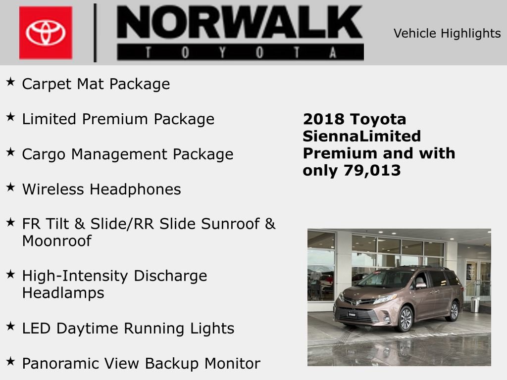 Used 2018 Toyota Sienna Limited Premium w/ Carpet Mat Package image 10