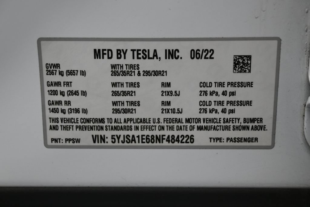 Used 2022 Tesla Model S Plaid AWD/4WD image 5