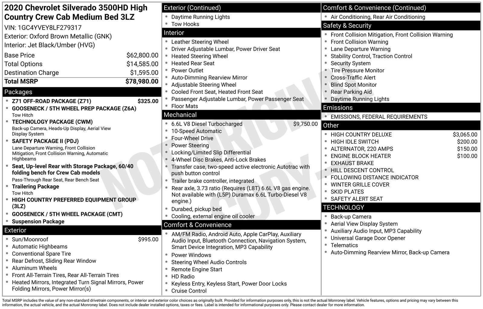 Used 2020 Chevrolet Silverado 3500 High Country w/ Z71 Off-Road Package image 32