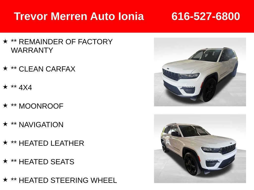 Used 2024 Jeep Grand Cherokee Limited w/ Black Appearance Package AWD/4WD image 8
