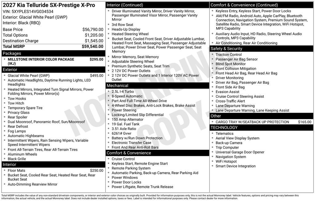 New 2027 Kia Telluride SX Prestige X-Pro AWD/4WD image 28