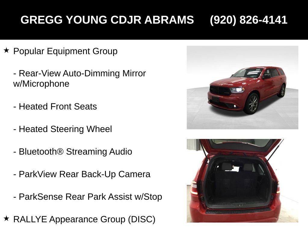 Used 2016 Dodge Durango SXT w/ Quick Order Package 23B image 19