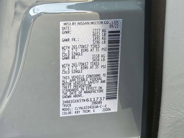 New 2026 Nissan Frontier PRO-4X w/ Pro-4x Convenience Package image 26