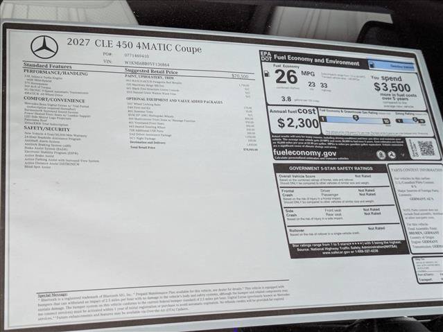 New 2027 Mercedes-Benz CLE 450 4MATIC Coupe image 18