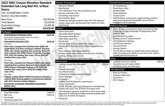 Used 2022 GMC Canyon Elevation Standard w/ Convenience Package AWD/4WD image 41