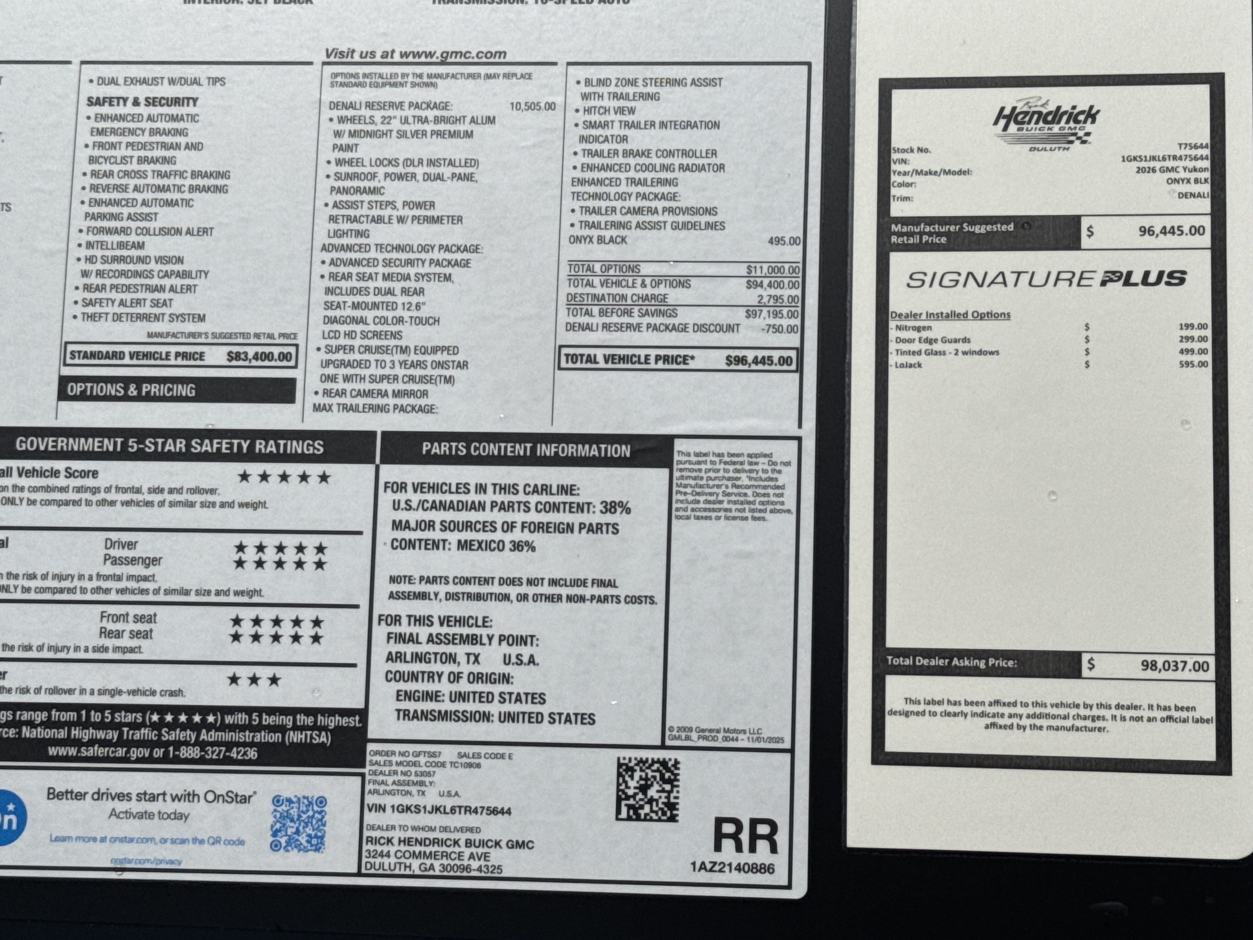 New 2026 GMC Yukon XL Denali w/ Denali Reserve Package RWD image 44