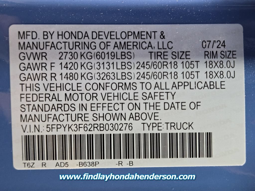 Certified 2024 Honda Ridgeline TrailSport image 14