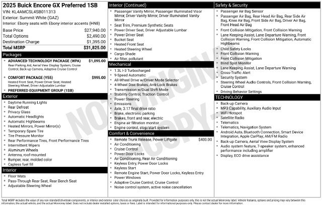 Used 2025 Buick Encore GX Preferred w/ Advanced Technology Package AWD/4WD image 7