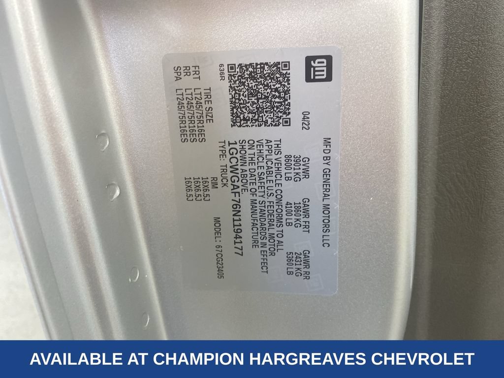Certified 2022 Chevrolet Express 2500 w/ Enhanced Convenience Package RWD image 42