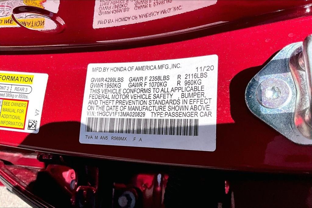 Used 2021 Honda Accord LX image 16