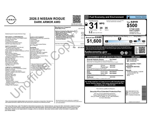 New 2026 Nissan Rogue Dark Armor AWD/4WD image 35
