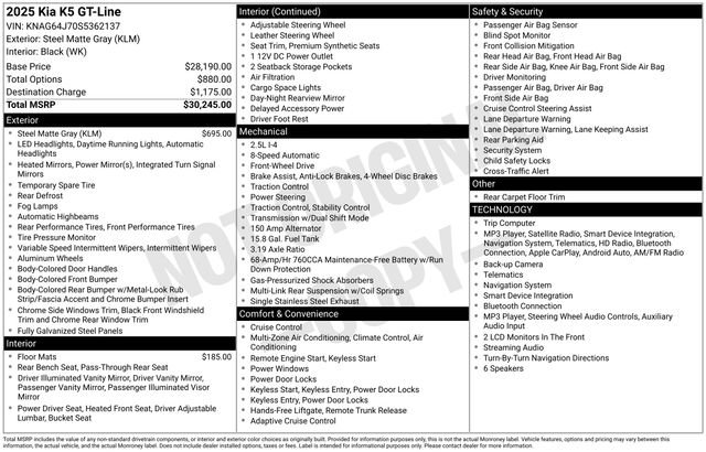 Used 2025 Kia K5 GT-Line FWD image 25