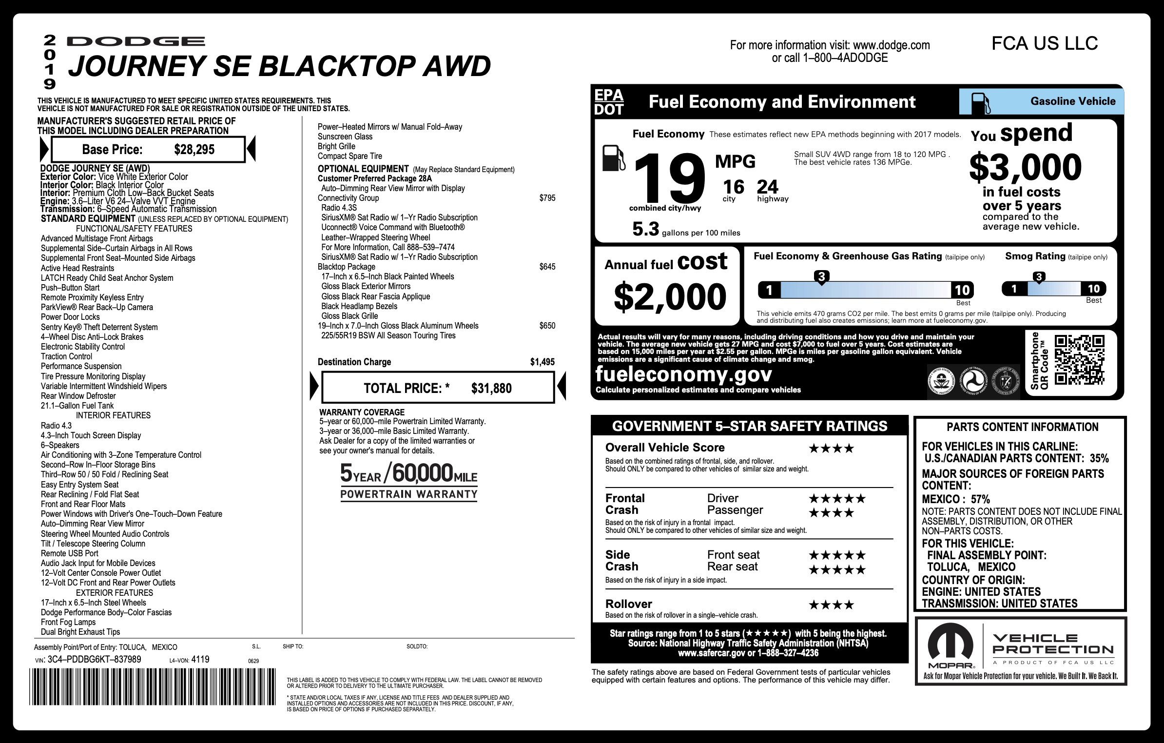 Used 2019 Dodge Journey SE w/ Connectivity Group image 6