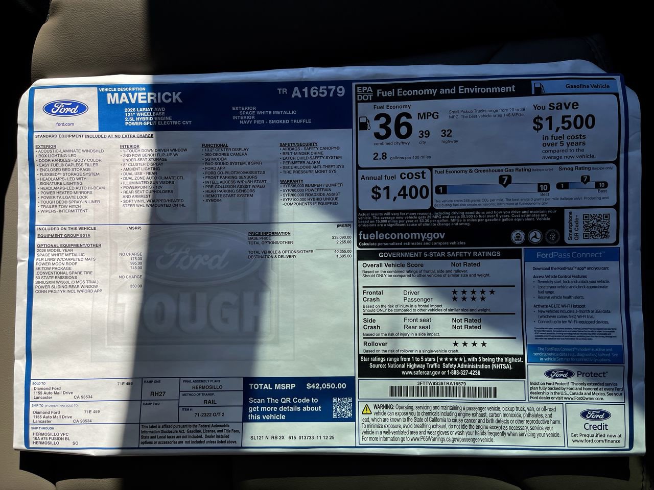 New 2026 Ford Maverick Lariat w/ 4K Tow Package image 19