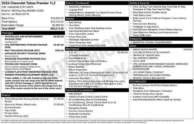New 2026 Chevrolet Tahoe Premier image 35