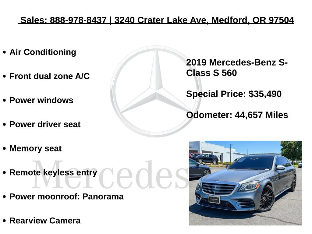 Used 2019 Mercedes-Benz S 560 Sedan image 6