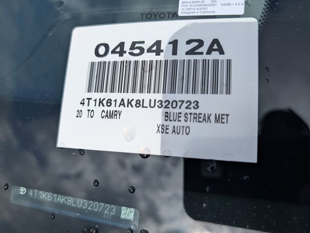 Used 2020 Toyota Camry XSE FWD image 37