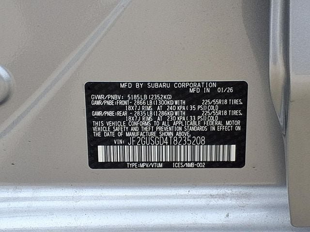 New 2026 Subaru Crosstrek 2.5i Sport AWD/4WD image 10