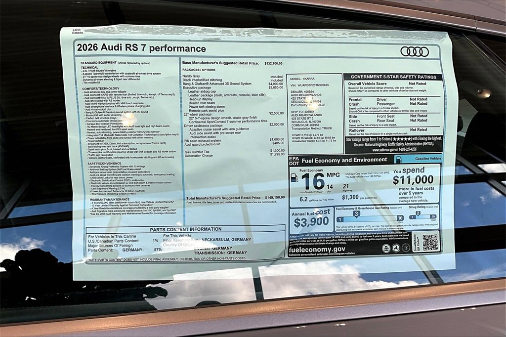 New 2026 Audi RS 7 Performance image 14