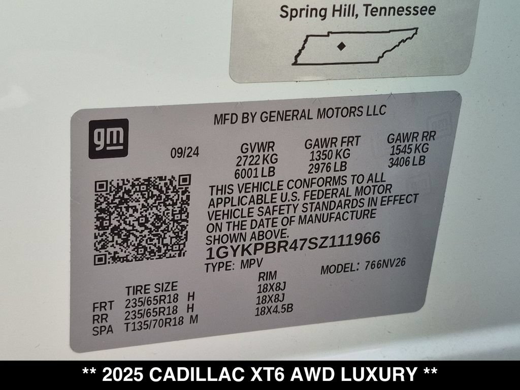 Used 2025 Cadillac XT6 Luxury AWD/4WD image 28