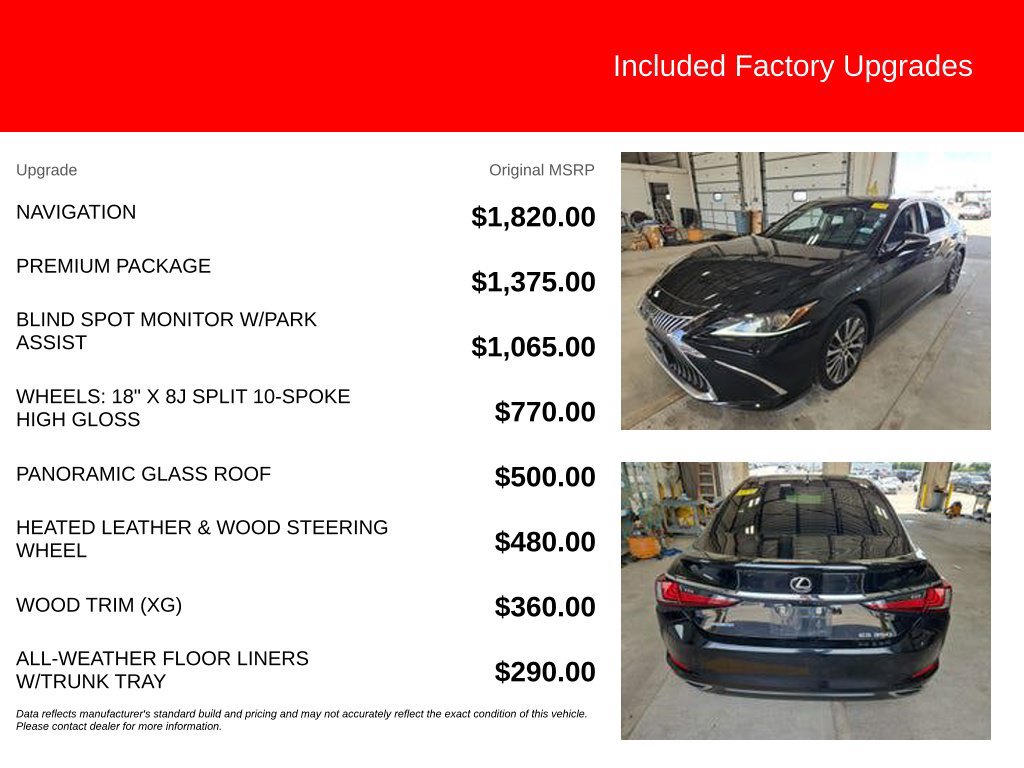 Used 2021 Lexus ES 350 w/ Premium Package FWD image 5