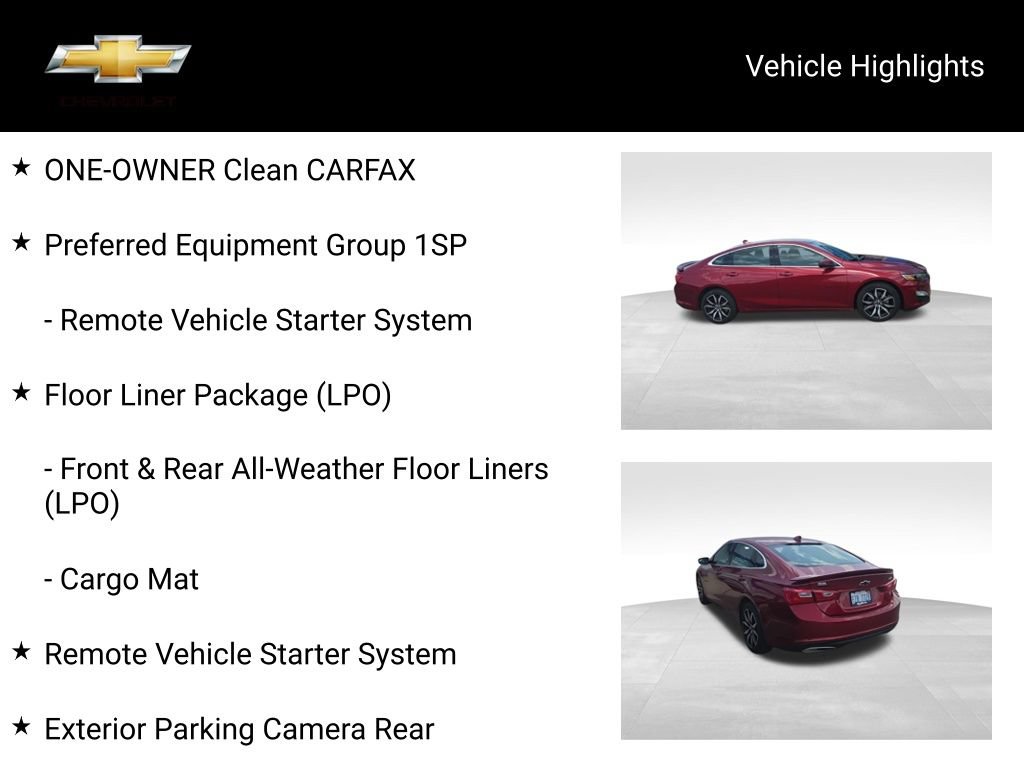 Used 2023 Chevrolet Malibu RS w/ LPO, Floor Liner Package FWD image 18