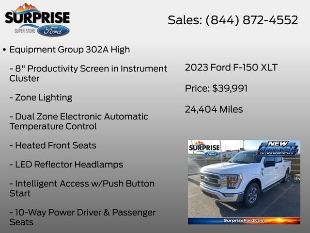 Used 2023 Ford F150 XLT w/ Equipment Group 302A High RWD image 13
