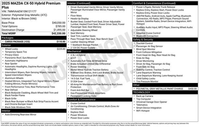 Certified 2025 MAZDA CX-50 2.5 Hybrid w/ Cargo Package AWD/4WD image 6