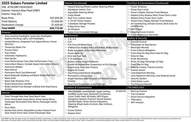Certified 2025 Subaru Forester Limited image 7