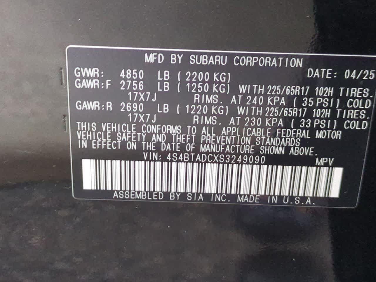 Certified 2025 Subaru Outback Premium w/ Popular Package #1A AWD/4WD image 33