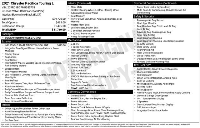 Used 2021 Chrysler Pacifica Touring-L FWD image 5