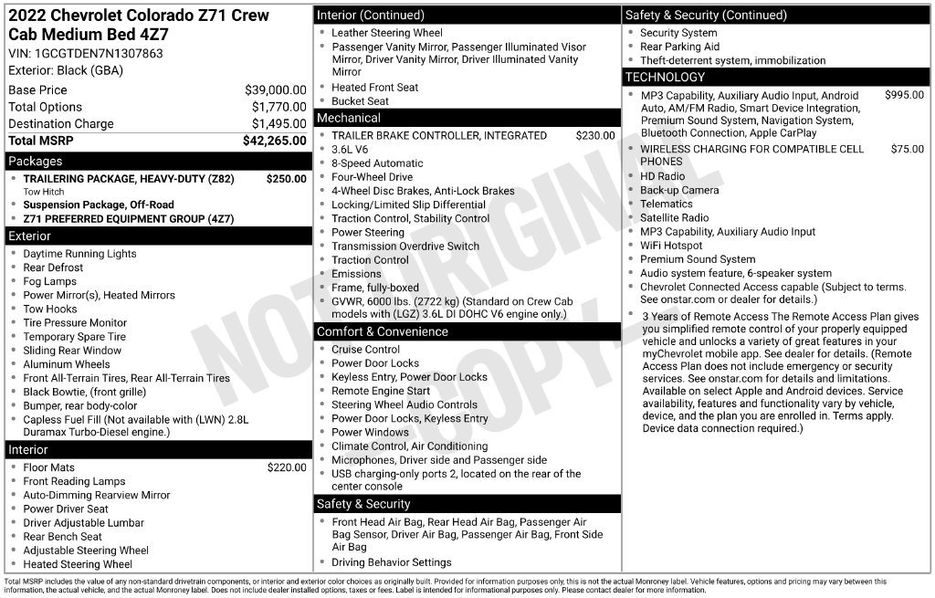Used 2022 Chevrolet Colorado Z71 AWD/4WD image 4