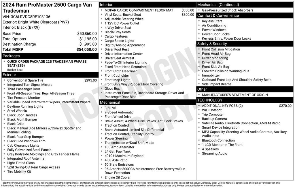 Used 2024 RAM ProMaster 2500 FWD image 4