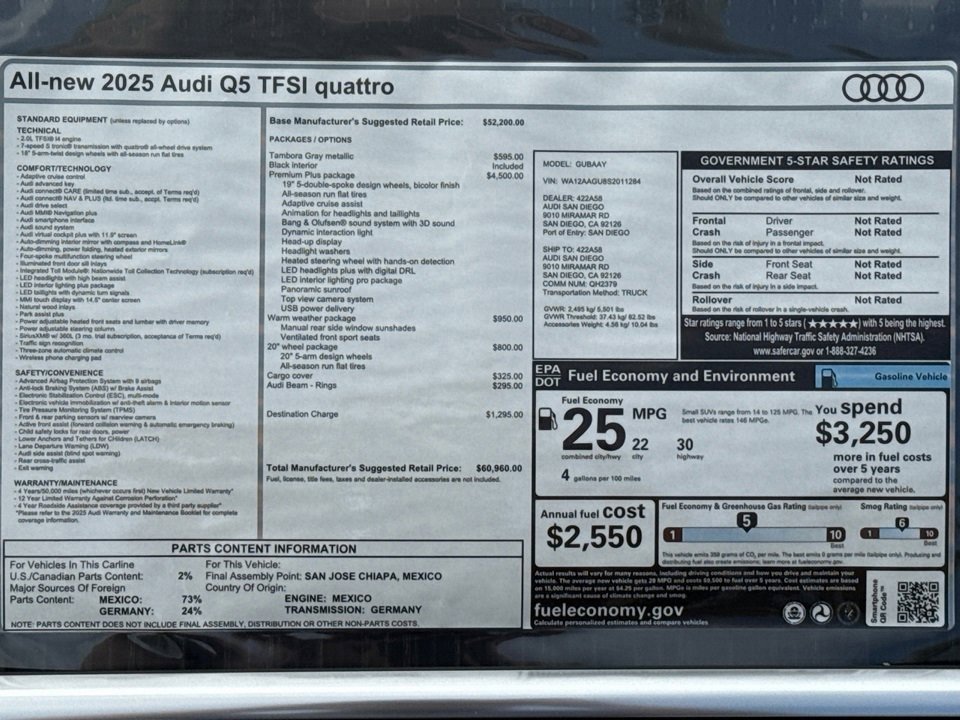 Certified 2025 Audi Q5 2.0T Premium Plus w/ Premium Plus image 21