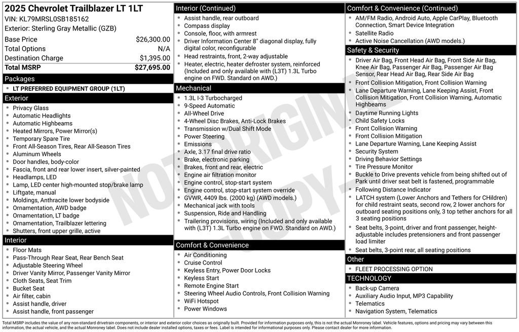 Used 2025 Chevrolet TrailBlazer LT AWD/4WD image 3