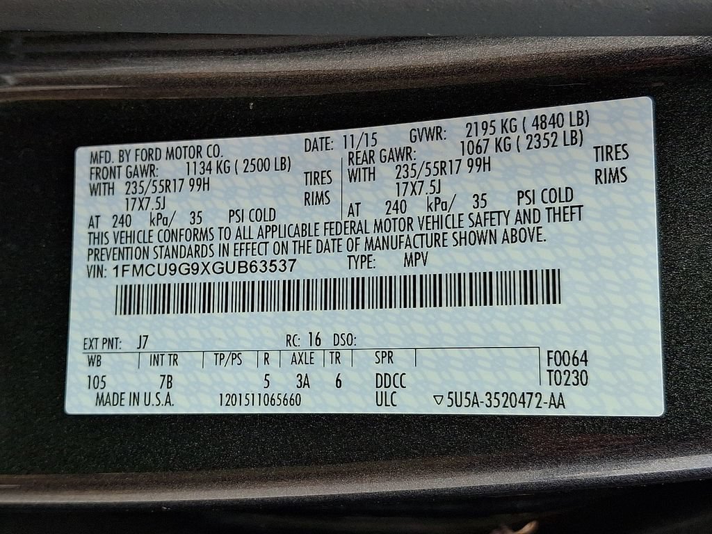 Used 2016 Ford Escape SE w/ Equipment Group 201A AWD/4WD image 26