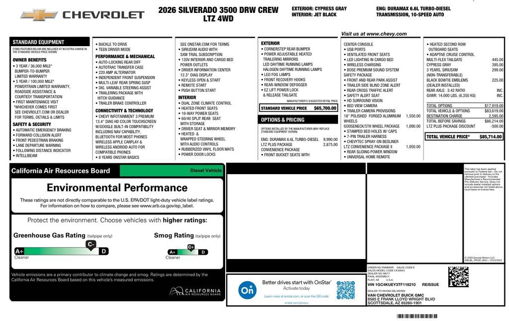 Used 2026 Chevrolet Silverado 3500 LTZ w/ LTZ Plus Package image 2