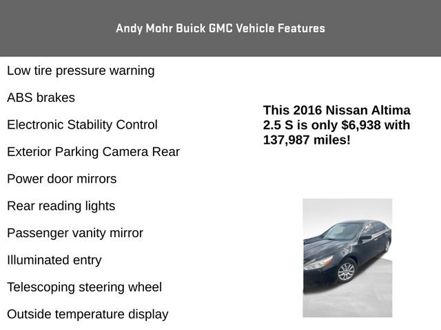 Used 2016 Nissan Altima 2.5 S w/ Power Driver Seat Package image 8