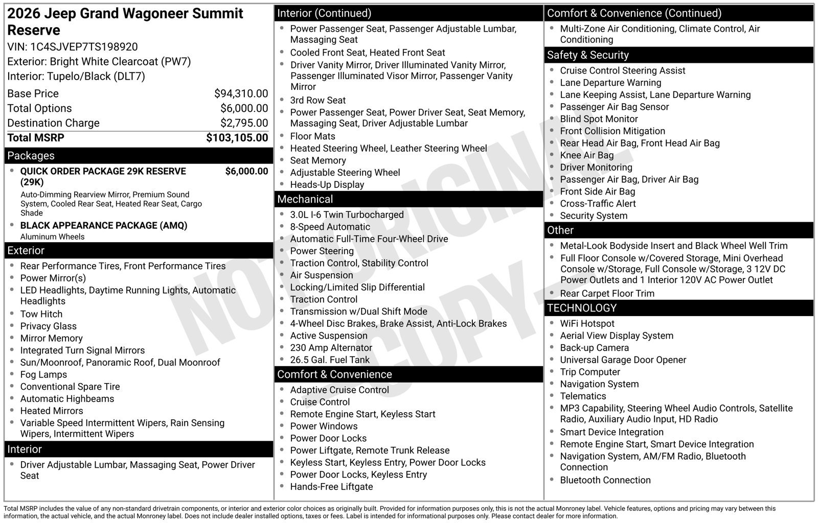 New 2026 Jeep Grand Wagoneer Summit AWD/4WD image 31