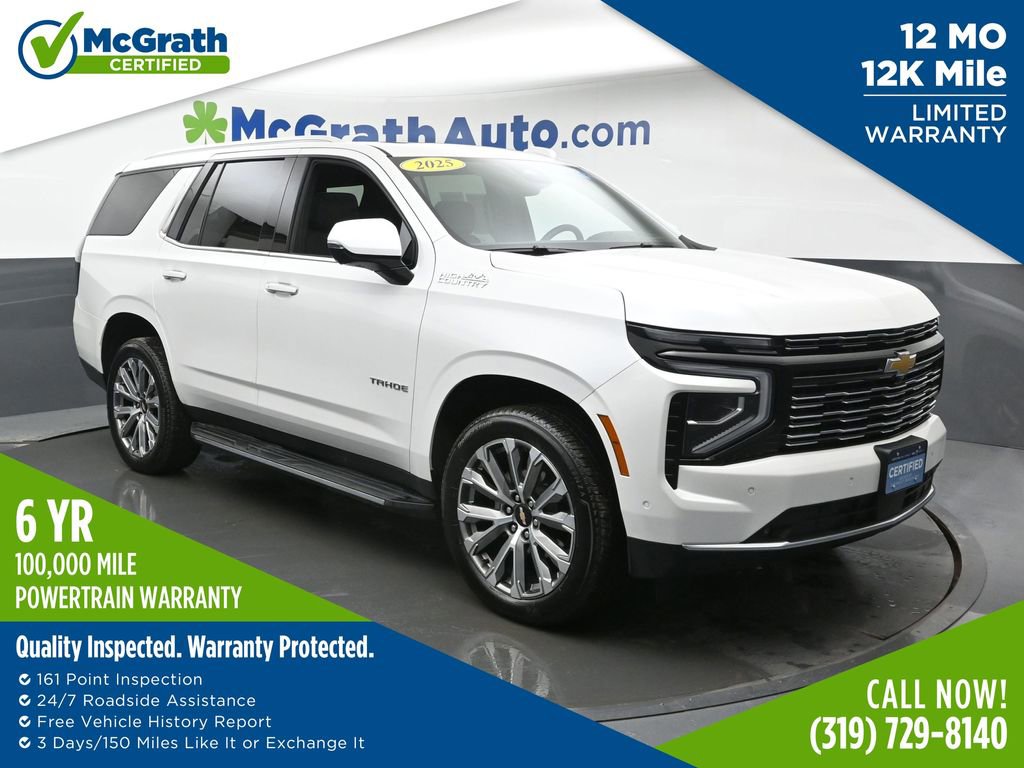 Certified 2025 Chevrolet Tahoe High Country w/ Sun And Tow Package