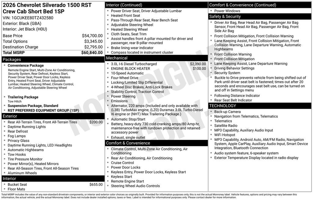 New 2026 Chevrolet Silverado 1500 RST AWD/4WD image 3