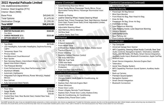 Used 2022 Hyundai Palisade Limited w/ Winter Package FWD image 30