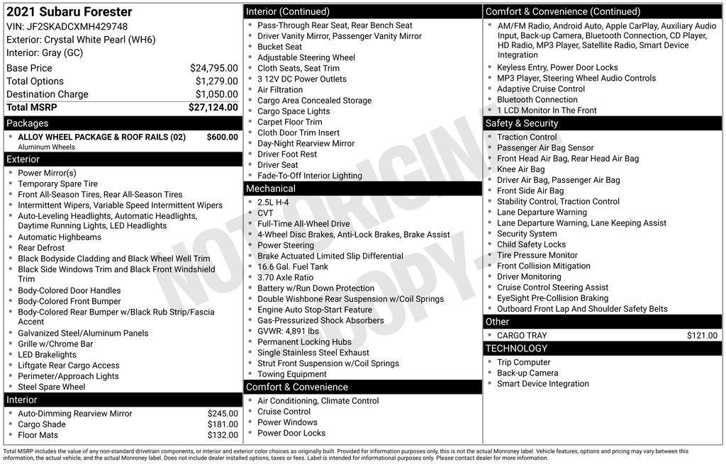 Used 2021 Subaru Forester AWD/4WD image 27