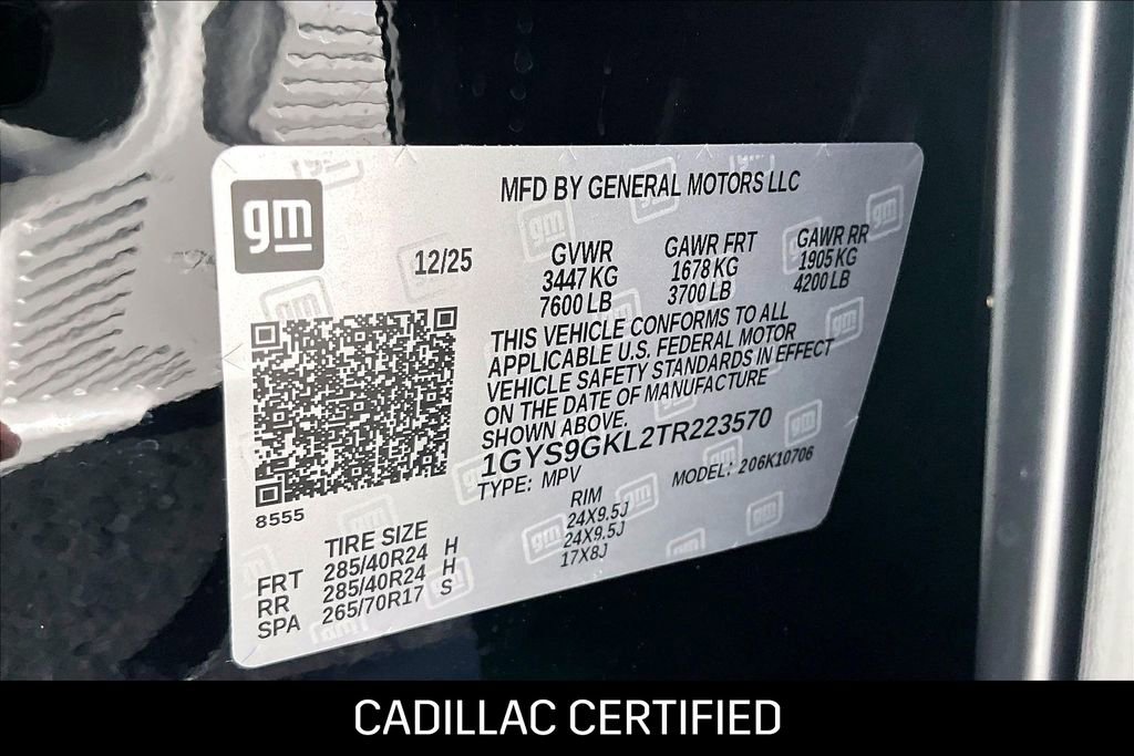 Used 2026 Cadillac Escalade Platinum Sport w/ LPO, ONYX Package image 32