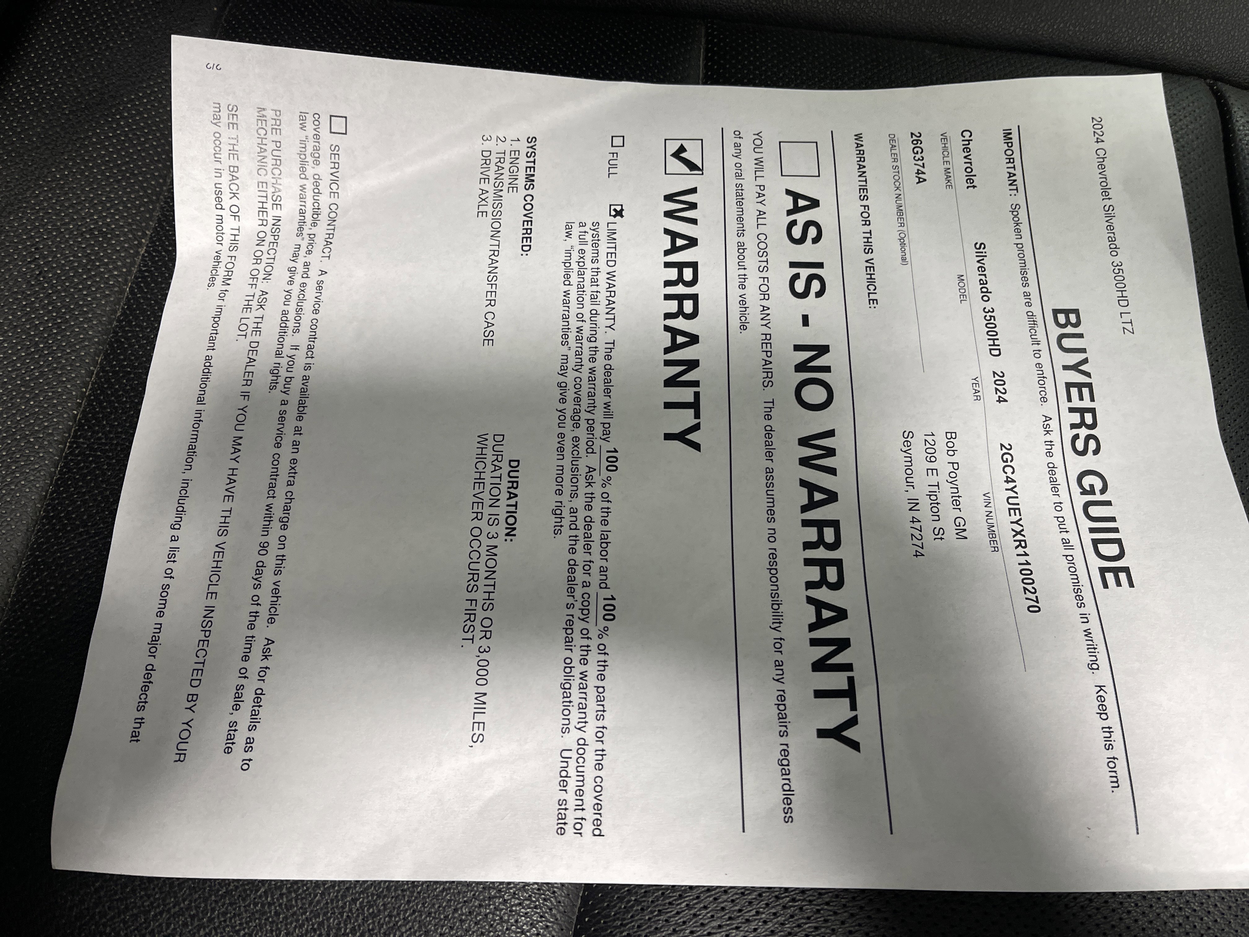 Used 2024 Chevrolet Silverado 3500 LTZ w/ LTZ Premium Package image 26