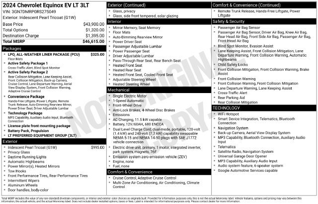 Certified 2024 Chevrolet Equinox EV LT FWD image 26
