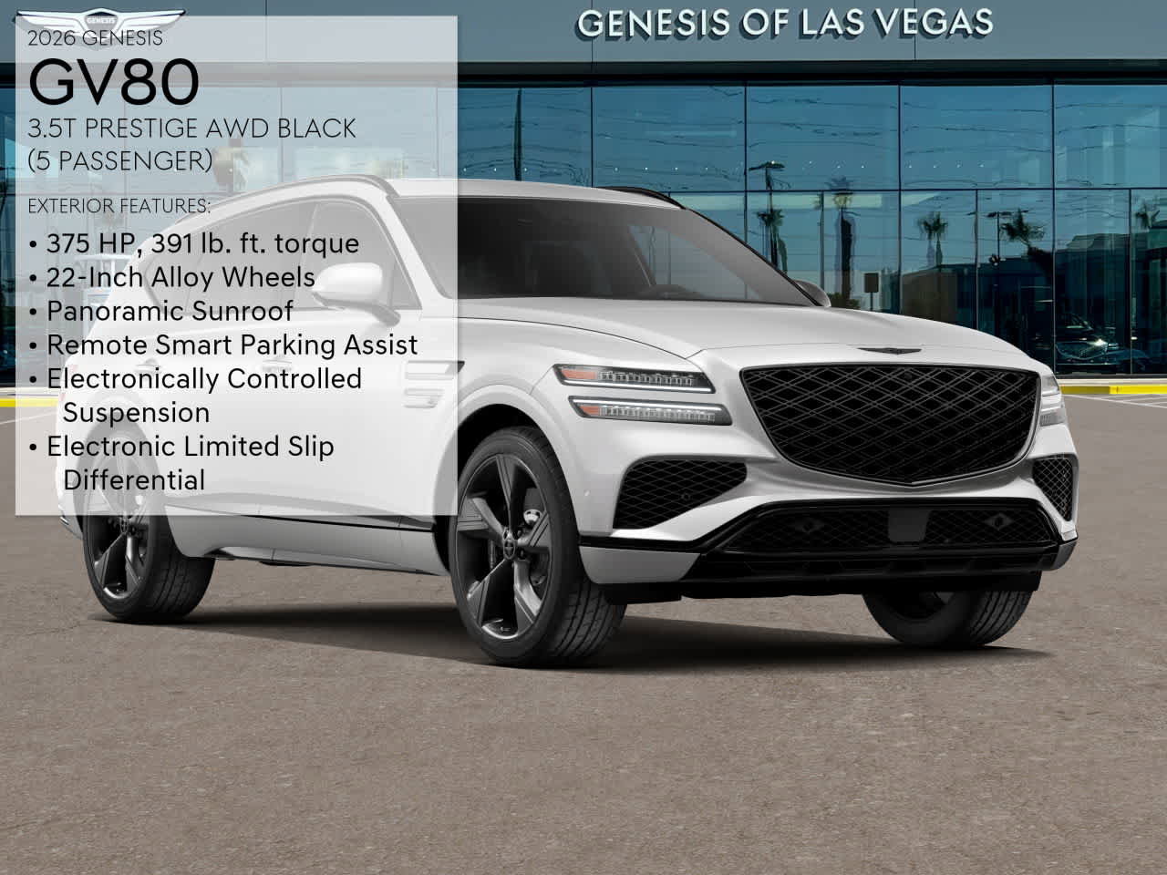 New 2026 Genesis GV80 3.5T Prestige image 3
